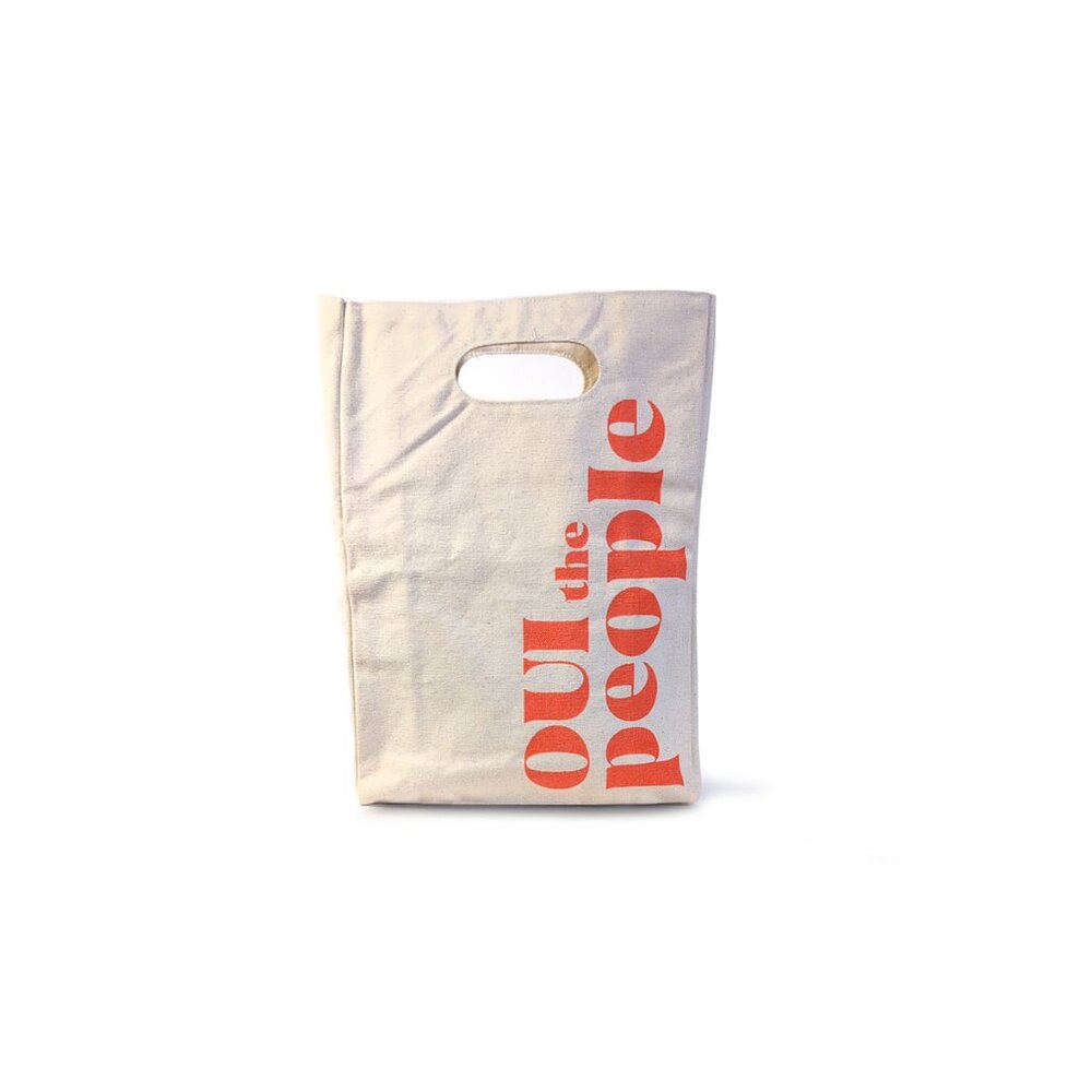 NEW OUI The People Organic Canvas Small Tote